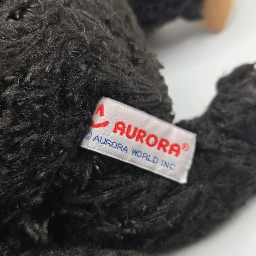 Aurora Chimpanzee Plush Black Tan Realistic Monkey Stuffed Animal 8x10in